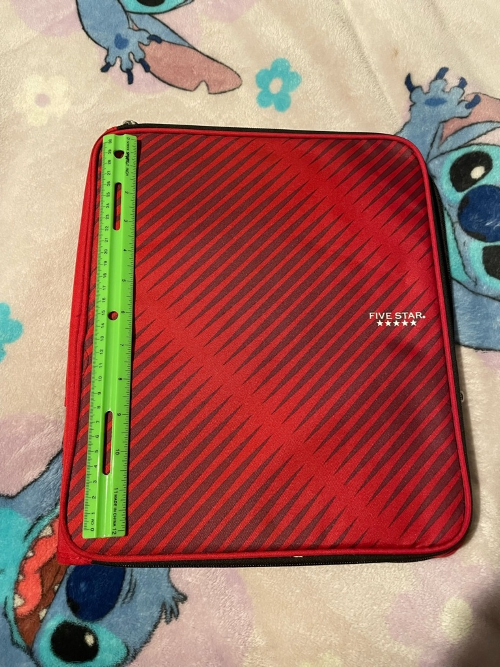 Five Star Red and Black Diagonal Zip Tablet Sleeve